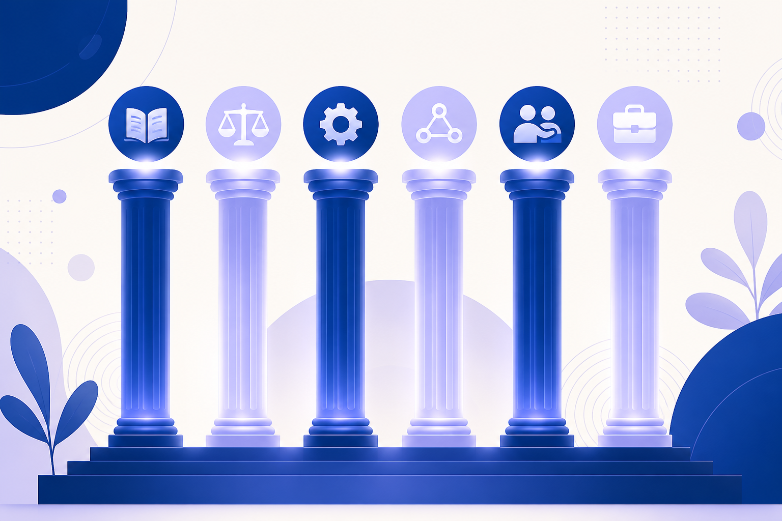 Six pillars representing EduRuh's core values and approach